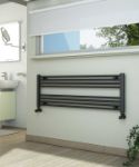 Picture of Horizontal Anthracite Towel Radiator 1200mm Wide | 400mm High