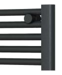 Picture of Horizontal Anthracite Towel Radiator 1200mm Wide | 400mm High