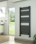 Picture of Ladder Anthracite Towel Radiator 500mm Wide | 1150mm High