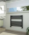Picture of Horizontal Anthracite Towel Radiator 800mm Wide | 600mm High