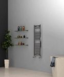 Picture of Narrow Chrome Towel Radiator 300mm Wide | 1000mm High