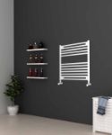 Picture of White Heated Towel Rail - Small 600mm Wide | 600mm High