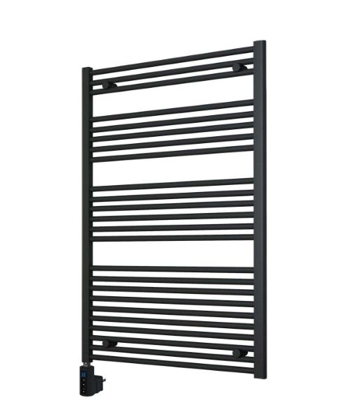 Picture of Vertical Anthracite Electric Towel Rail with Wi-Fi control  800mm Wide | 1200mm High