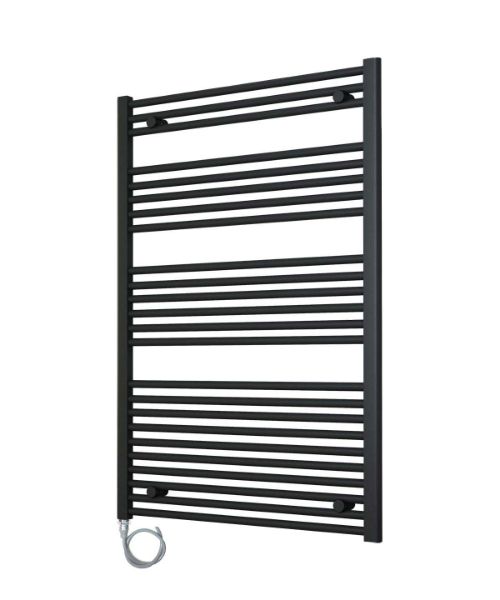 Picture of Vertical Anthracite Electric Towel Rail 800mm Wide | 1200mm High Standard Element