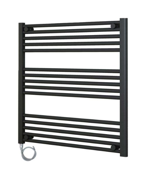 Picture of Horizontal Anthracite Electric Towel Rail 800mm Wide | 800mm High Standard Element